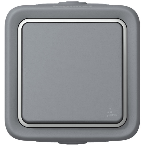 [PTG264.01077] Legrand 069720, Buton Plexo IP 55, Contact ND, 10 A, Gri