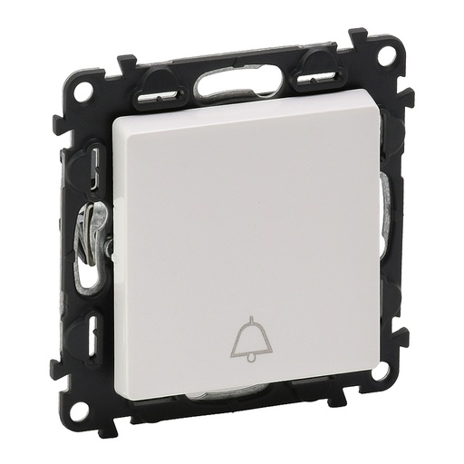 [PTG264.01121] Legrand 752115, Buton Inversor Cu Pictograma Valena Life 6 A 250 V, Cu Placa + Clopotel Alb