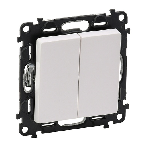 [PTG264.01123] Legrand 752118, Buton Inversor Dublu Valena Life, 6 A, 250 V, Alb