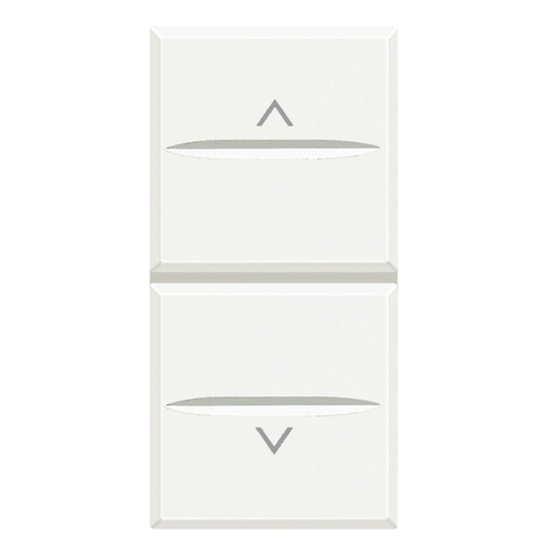 [PTG264.01181] BTicino HD4027M2, Intrerupator Pentru Comandă Storuri Rulante Axolute, Alb 2 Module