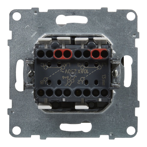 [PTG264.01690] Legrand 721108, Intrerupator Cap scara Dublu, 10AX, Term Aut. Alb