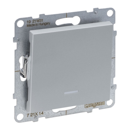 [PTG264.01720] LEGRAND 721314, Simple Switch, 16AX, Ilum, Term Aut, Alu