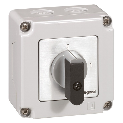 [PTG264.02031] LEGRAND 027711, Cam Switch, "ON/OFF" Function, PR 12, 2P, 16 A, 2 Contacts, Housing 76X76 mm