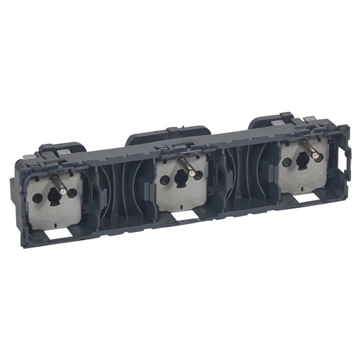 [PTG229.00400] LEGRAND 067126, Céliane French Standard Pre, wired 3 x 2P+T Power Socket