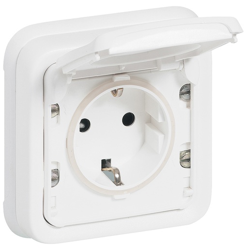 [PTG229.00420] LEGRAND 070772, German Standard Socket IP 55, 2P+E, Antimicrobial White