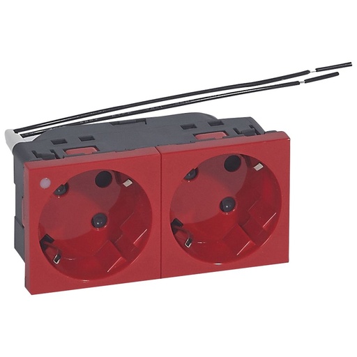 [PTG229.00449] Legrand 077292, Priza Multi-Suport Multipla Standard German 2 X 2P+E Cu Protecție Impotriva Manevrelor Gresite Si Indicator