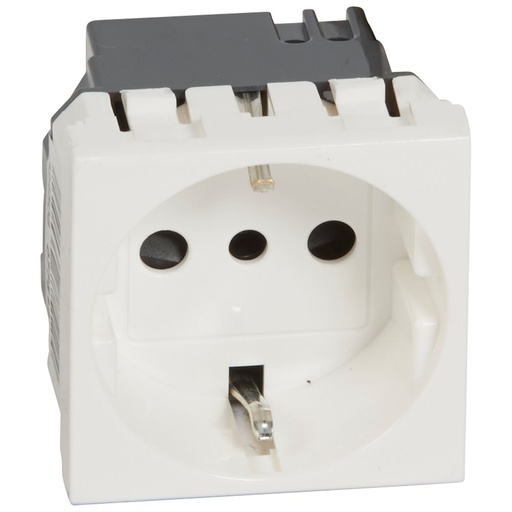 [PTG229.00471] LEGRAND 077512, Italian Standard Socket, 2P+E 16 A, Screw Terminals, 1 Module, White