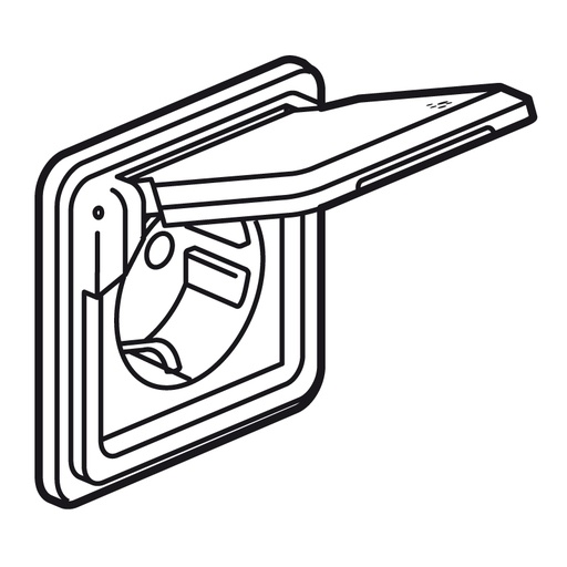 [PTG229.00486] Legrand 077835, Priza Standard German Soliroc Standard German 2P + E IP 55 Cu Capac