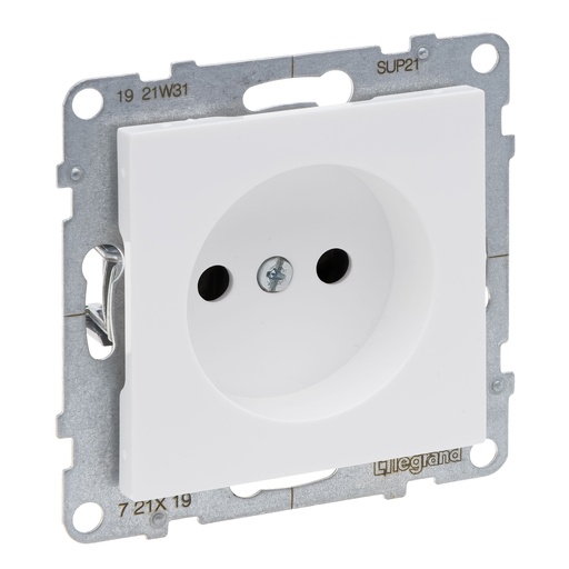 [PTG229.00619] Legrand 721119, Priza 2P, Term Surub, Protecție Copii, Alb