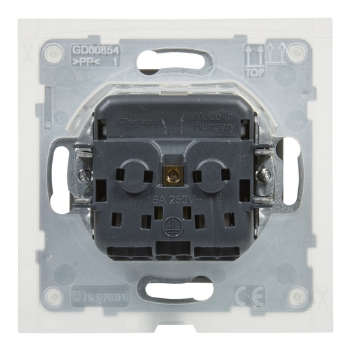 [PTG229.00644] LEGRAND 721323, 2P+E Socket, IP44, Child, proof Automatic Switch, Alu