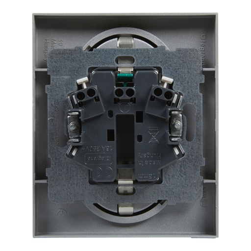 [PTG229.00647] Legrand 721326, Priza 2X2P+T, Term Aut., Protecție Copii, Alu