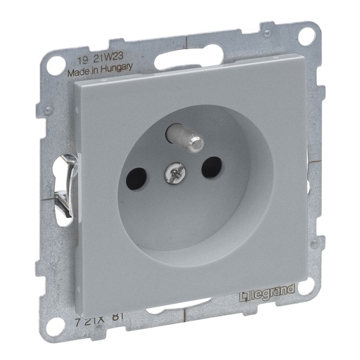 [PTG229.00653] LEGRAND 721381, 2P+E Socket, French Standard, Without Child Protection, Alu