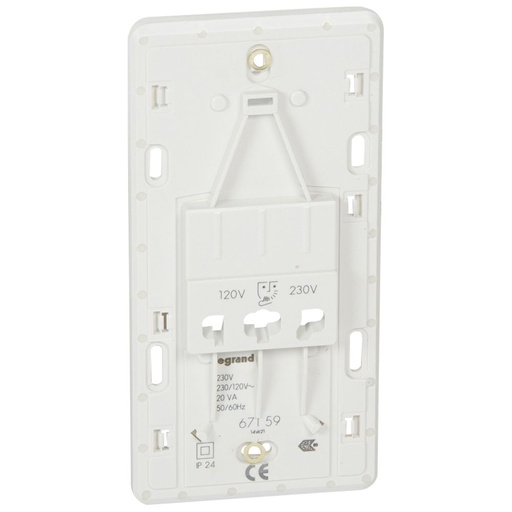 [PTG229.00676] Legrand NT4177, Priză Aparat Ras Living Light 230 V, -115/230 V, -Tech , 3 Module