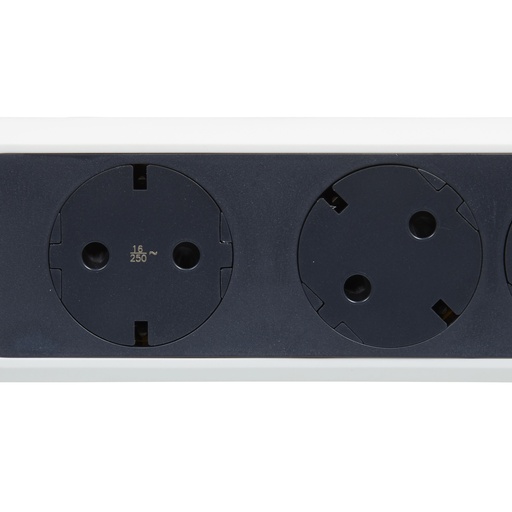 [PTG229.00730] LEGRAND 694539, Premium Mobile Multi, Socket Block Rotating 6 x 2P+E with Switch 3m Black, white