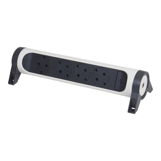 [PTG229.00735] LEGRAND 694544, Premium Mobile Multi, Socket Block Rotating 4 x 2P+E with Black, and, white Switch