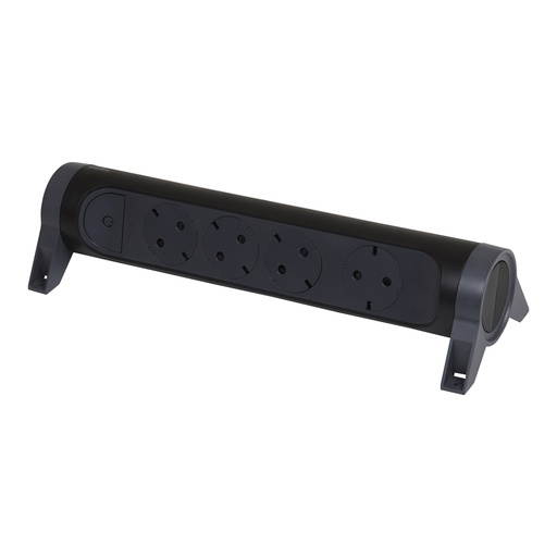 [PTG229.00736] LEGRAND 694545, Premium Mobile Multi, Socket Block Rotating 4 x 2P+T with Black Switch