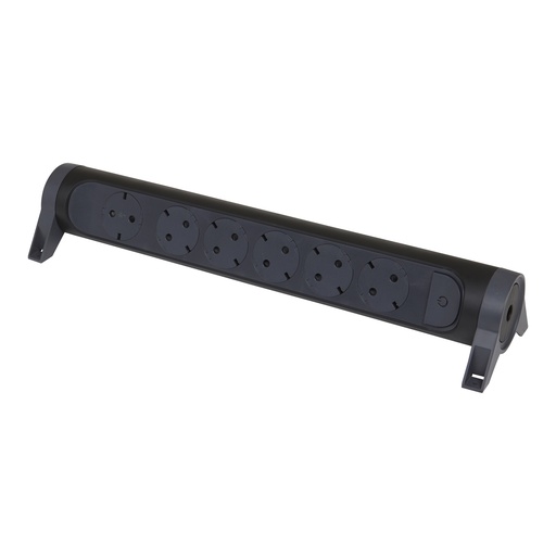 [PTG229.00739] Legrand 694548, Bloc Multipriza Mobil Premium Rotativ 6X2P+T, Cu Intrerupator, Negru
