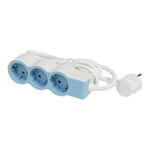 [PTG229.00742] LEGRAND 694551, Mobile Multi, Socket Block Standard 3 x 2P+E 1,5m Blue