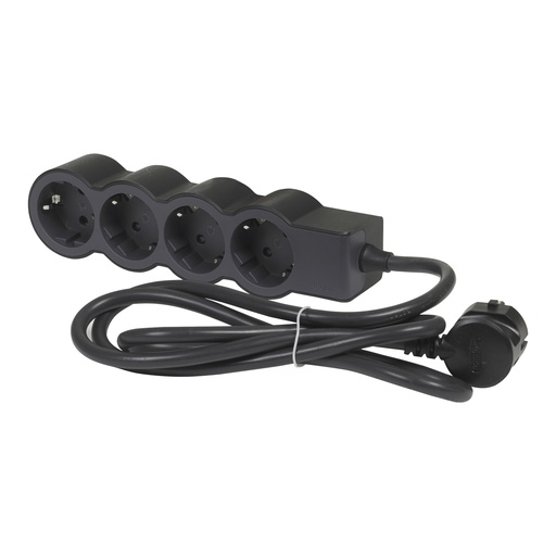 [PTG229.00753] LEGRAND 694562, Mobile Multi, Socket Block Standard 4 x 2P+E 3m Black