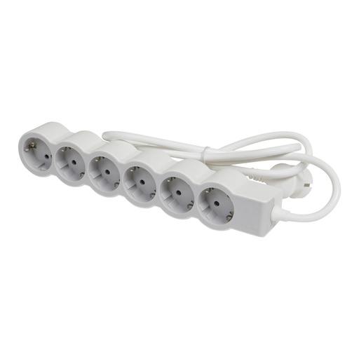 [PTG229.00763] LEGRAND 694572, Mobile Multi, Socket Block Standard 6 x 2P+E 5m White, gray
