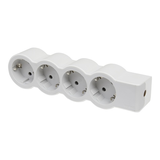 [PTG229.00766] LEGRAND 694575, Mobile Multi, Socket Block Standard 4 x 2P+E White, gray