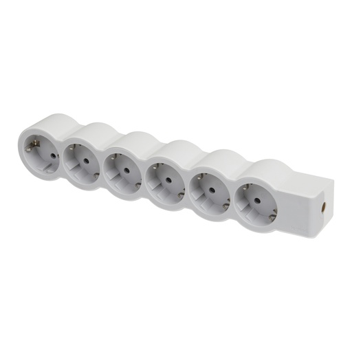 [PTG229.00770] LEGRAND 694579, Mobile Multi, Socket Block Standard 6 x 2P+E White, gray