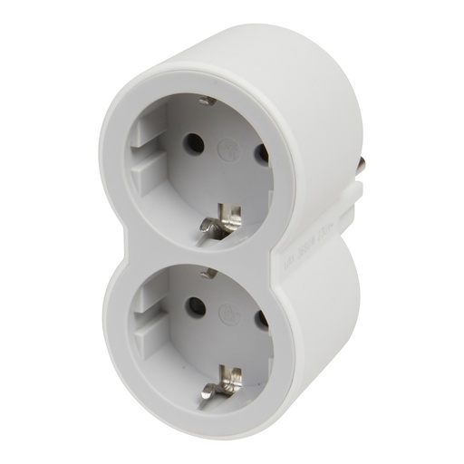 [PTG229.00774] LEGRAND 694516, French Standardont Double Socket Block 2P+E 16A White, gray