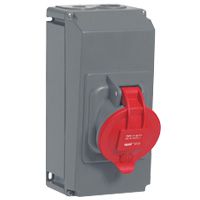 [PTG229.00808] LEGRAND 053724, Hypra Surface-mounted Socket, IP 44, 380/415 V, 63 A, 3P+N+E, Plastic