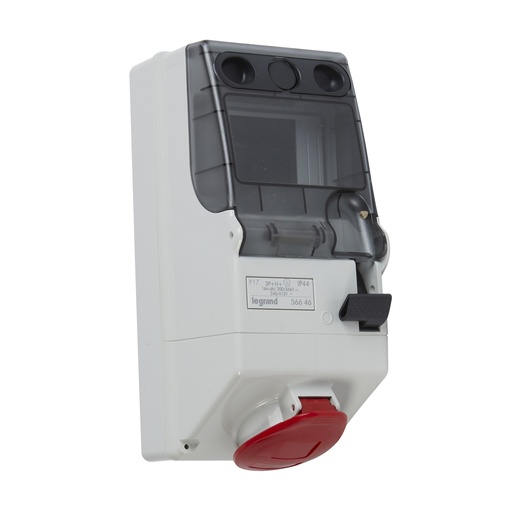 [PTG229.00825] LEGRAND 056646, Combined Unit P17, with Unequipped DIN Rail 125 x 280, IP 44, 380/415 V, 16 A, 3P+N+E