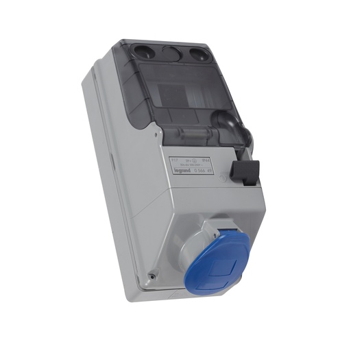 [PTG229.00826] LEGRAND 056649, Combined Unit P17, with Unequipped DIN Rail 125 x 280, IP 44, 200/250 V, 32 A, 2P+E