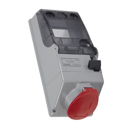 [PTG229.00829] LEGRAND 056654, Combined Unit P17, with Unequipped DIN Rail 125 x 280, IP 44, 380/415 V, 32 A, 3P+N+E