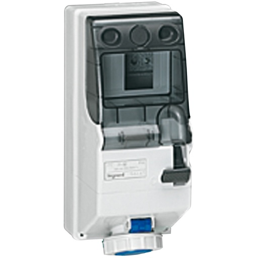 [PTG229.00830] LEGRAND 056661, Combined Unit P17, with Unequipped DIN Rail 125 x 280, IP 66, 200/250 V, 16 A, 2P+E