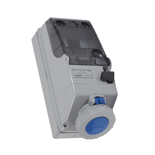 [PTG229.00832] LEGRAND 056669, Combined Unit P17, with Unequipped DIN Rail 125 x 280, IP 66, 200/250 V, 32 A, 2P+E