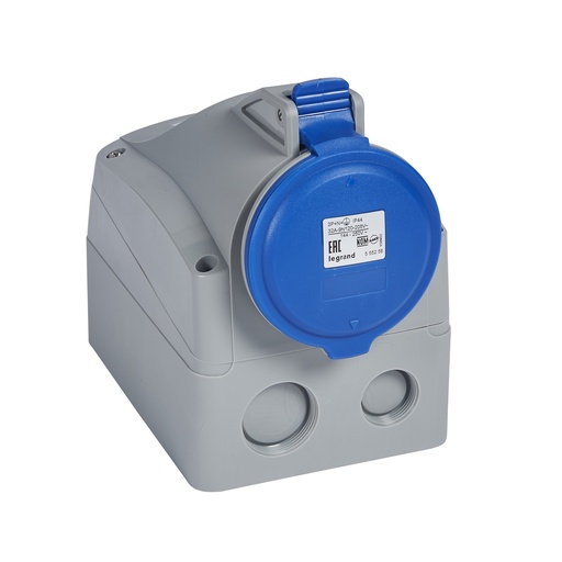 [PTG229.00847] LEGRAND 555256, Surface-mounted Socket P17, IP44, 200/250 V, 32 A, 3P+N+E