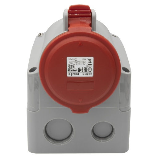 [PTG229.00850] LEGRAND 555259, Surface-mounted Socket P17, IP44, 380/415 V, 32 A, 3P+N+E