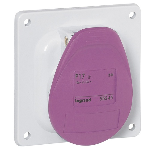 [PTG229.00897] LEGRAND 055245, P17 Panel Door Socket, IP 44, 20/25 V, 16 A, 2P