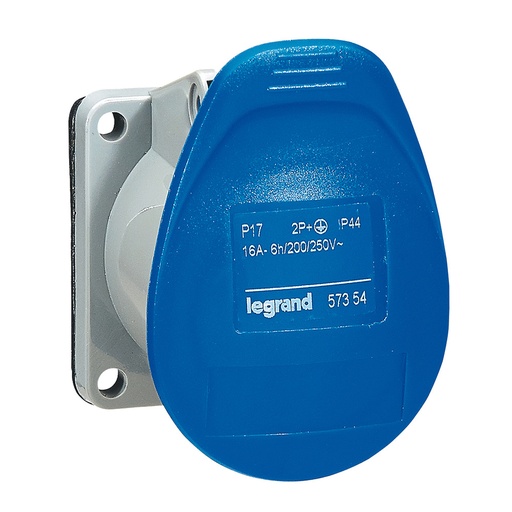 [PTG229.00899] LEGRAND 057354, Interlocking Socket with Switch P17, IP44, 200/250 V, 16 A, 2P+E
