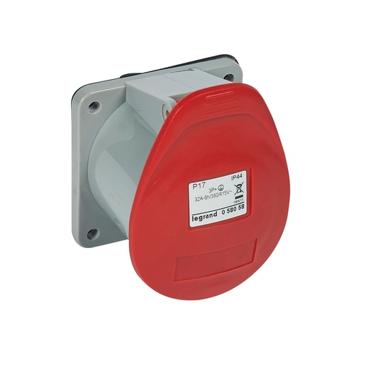 [PTG229.00903] LEGRAND 058058, Interlocking Socket with Switch P17, IP44, 380/415 V, 32 A, 3P+E