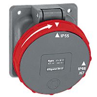 [PTG229.00905] LEGRAND 059428, Hypra Tilting Switchboard Door Socket, IP 66/67/55, 380/415 V, 63 A, 3P+N+E, Plastic