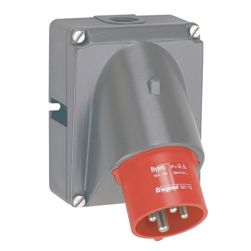 [PTG229.00944] Legrand 052873, Intrare Panou Aparent Hypra IP 44 380/415 V, 32 A 3P+E, Plastic