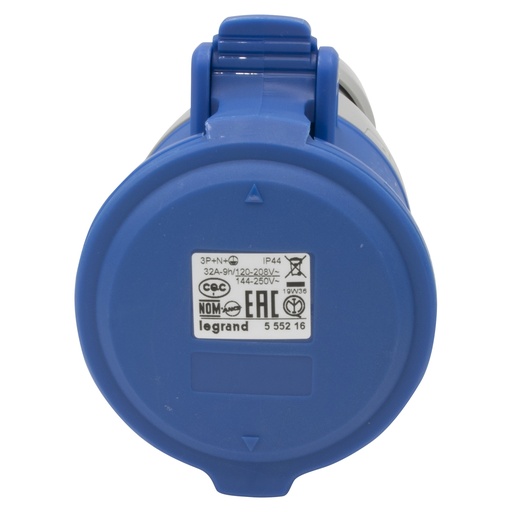 [PTG229.01011] LEGRAND 555216, Mobile Socket P17, IP44, 200/250 V, 32 A, 3P+N+E