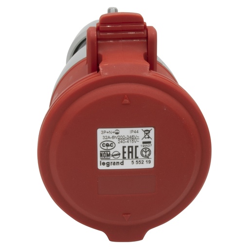 [PTG229.01012] LEGRAND 555219, Mobile Socket P17, IP44, 380/415 V, 32 A, 3P+N+E