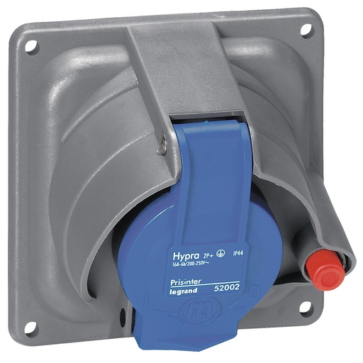 [PTG229.01023] LEGRAND 052002, Hypra Panel, mounted Prisinter Socket, IP 44/55, 200/250 V, 16 A, 2P+E, Plastic