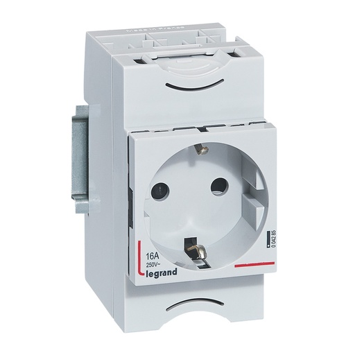 [PTG229.01041] LEGRAND 004285, Rail-mounted Socket, 10/16 A, 250 V, 2P+E, German Standard
