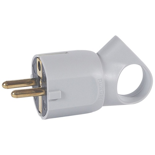 [PTG044.00015] LEGRAND 050324, 2P+T 16 A Plug with Pull-Out Ring, Gray, Pack