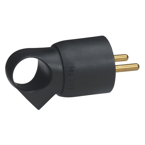 [PTG044.00025] LEGRAND 050428, 2P+T Plug, 16 A, Plastic, Rings, Black