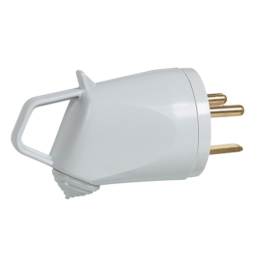 [PTG044.00039] Legrand 055632, Fișă Plexo 20 A, 2P+T, IP44, IK08, Mâner Cu Ieșire Laterală, Cenușiu