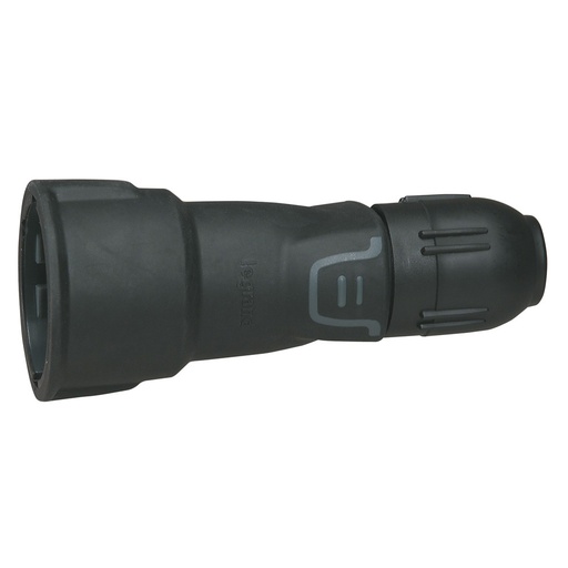 [PTG044.00079] LEGRAND 050341, IK08 2P+T 16A Rubber Mobile Socket with Manson Fastening Black