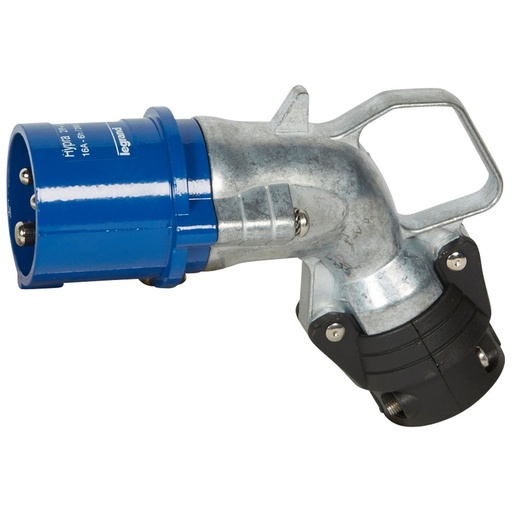 [PTG044.00126] Legrand 052072, Mufă Unghiulară Hypra, IP 44, 200/250 V, 16 A, 2P+E, Metal