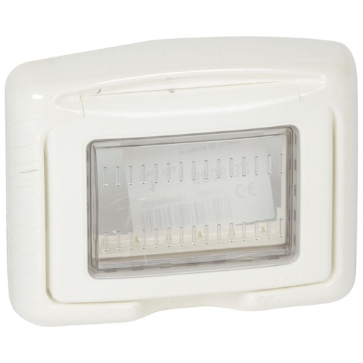 [PTG013.01861] Legrand 680632, Adaptor Plexo 55, pentru Mosaic/Vela 3 module, IP 55, cu garnitura elastica, Alb
